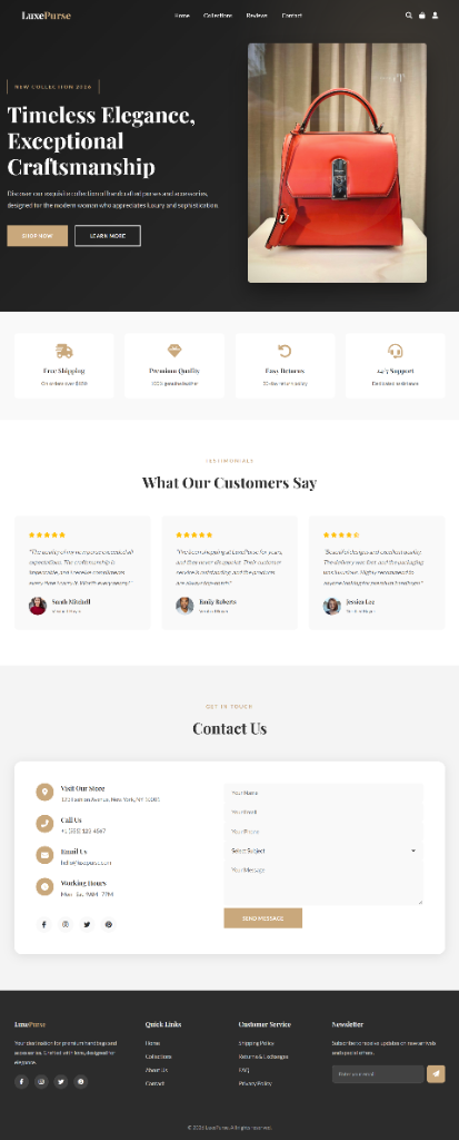 Bag Store Website